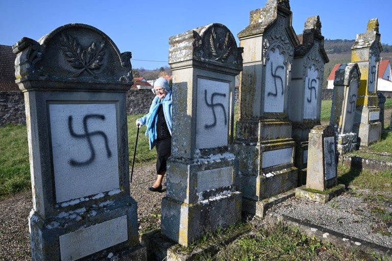 Jewish gravestones vandalized 