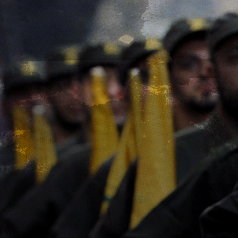 Blurry photo of Hezbollah militants