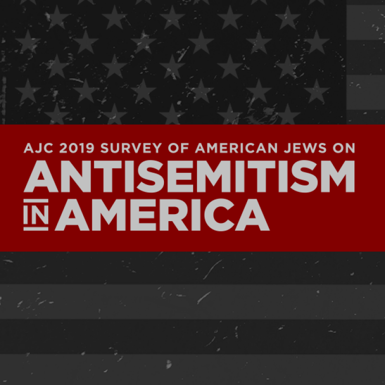 Graphic displaying AJC Survey of American Jews on Antisemitism in America