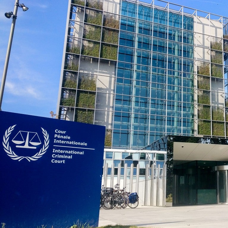Photo of the International Criminal Court at the Hague