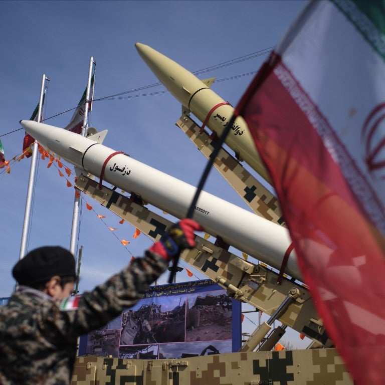 Iran Flag and Rockets