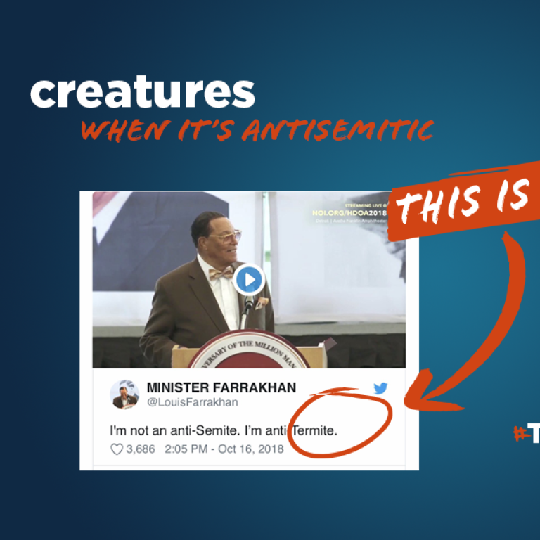 creatures - This tweet is antisemitic - Translate Hate