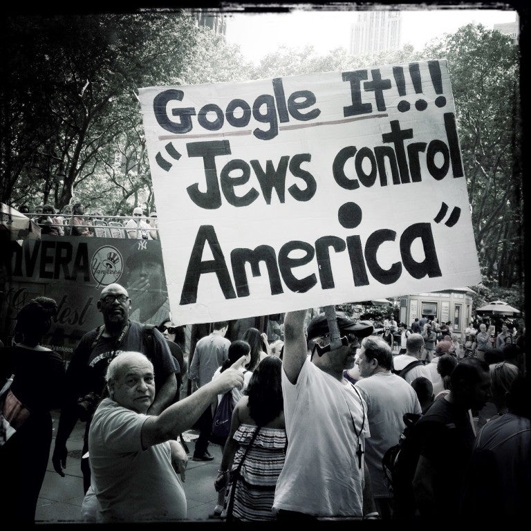 Antisemitic Conspiracy Sign