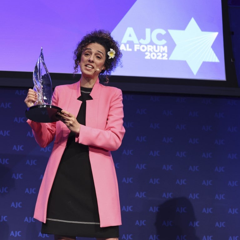 Masih Alinejad receives AJC's Moral Courage Award