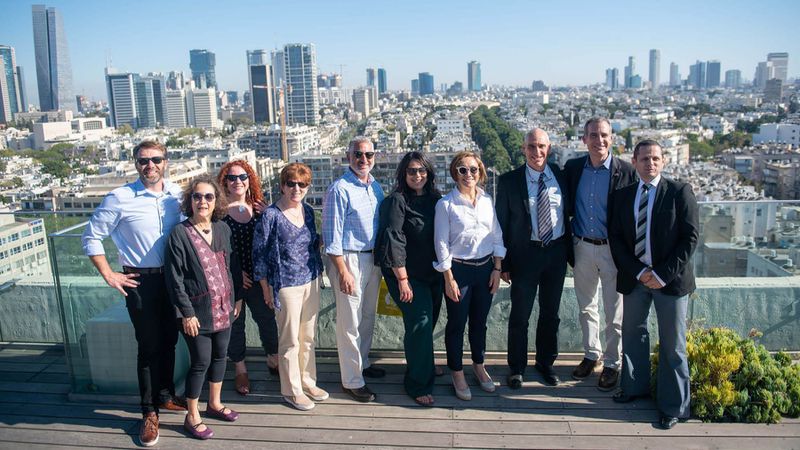 L.A. Mayor Eric Garcetti with other US mayor in Tel Aviv