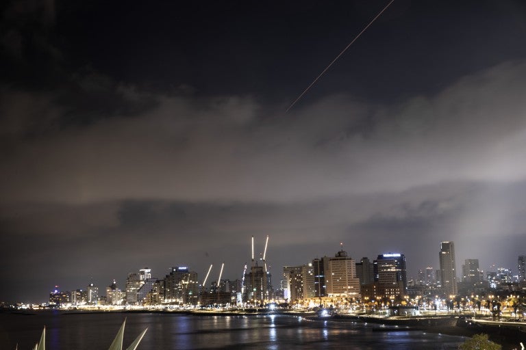 Missiles above Tel Aviv