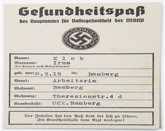 Nazi-era Vaccination Card