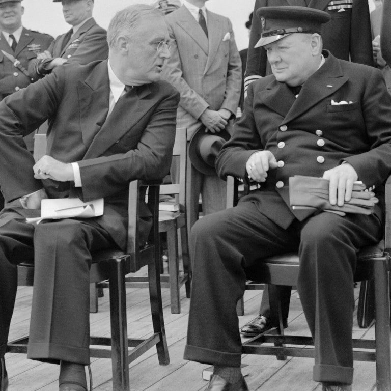Photo of Franklin Roosevelt and Winston Churchill