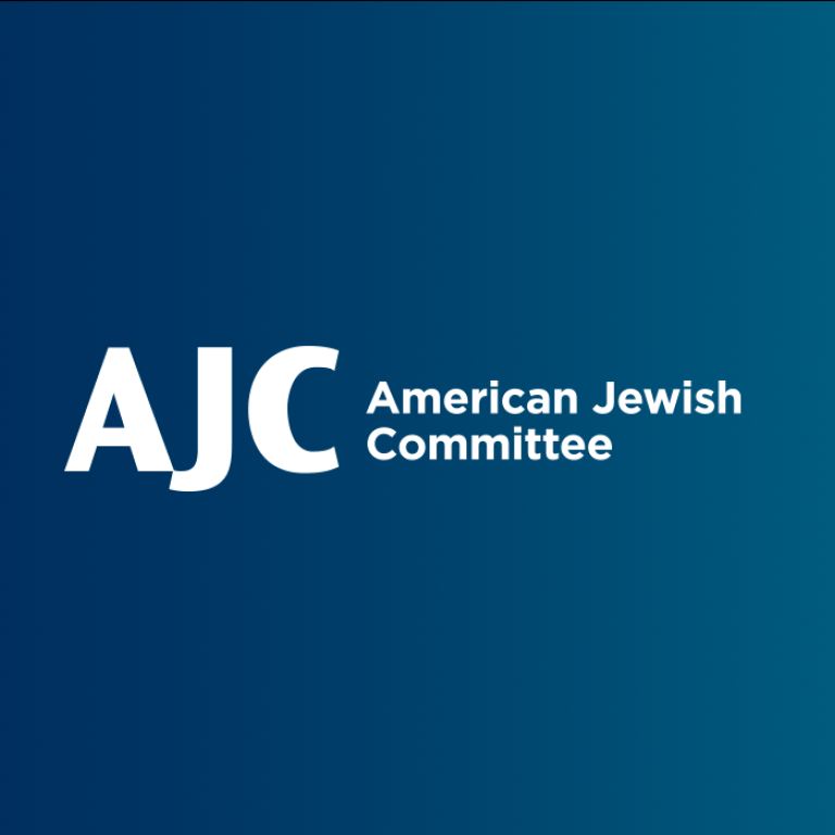 American Jewish Committee logo on blue background
