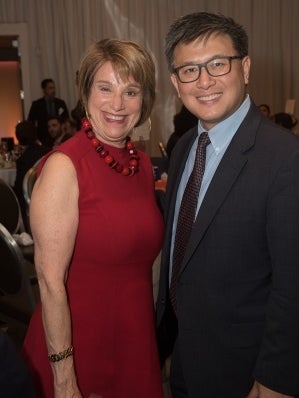 Photo of 2 AJC LA members at AJC LA's 72nd Annual Meeting at SLS Hotel