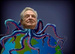 A post depicting philanthropist George Soros as an octopus.
