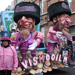 Antisemitic figures at a 2019 carnival in Aalst, Belgium.