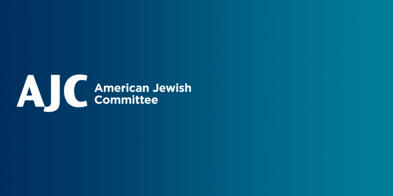 American Jewish Committee logo on blue background