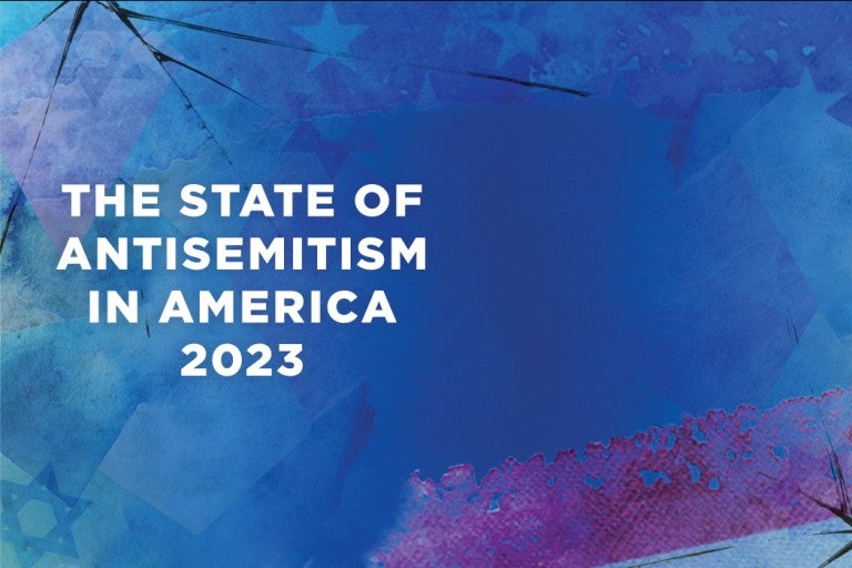 Graphic saying The State of Antisemitism in America 2023