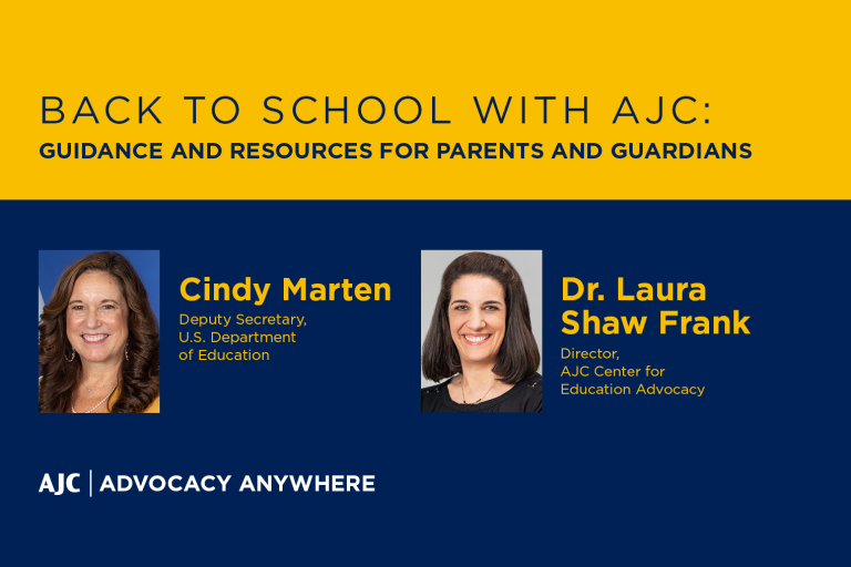 Back to School with AJC: Guidance and Resources for Parents and Guardians - AJC Advocacy Anywhere