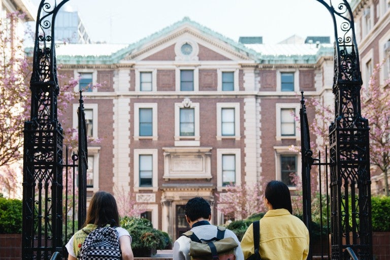 Photo of students going to school