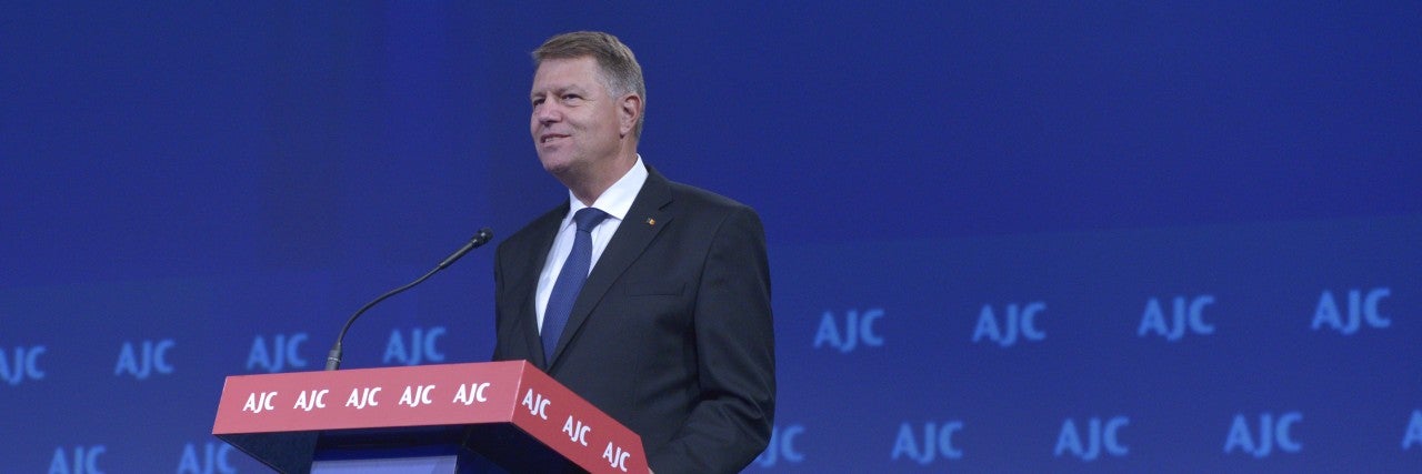 Romanian President Iohannis Receives AJC Light Unto Nations Award