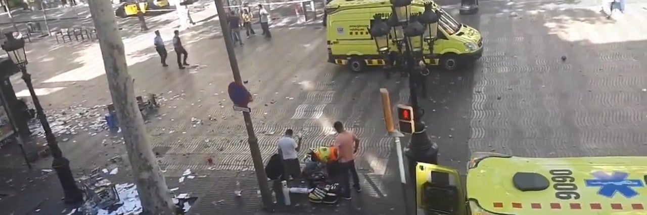 Atentado terrorista en la rambla de Barcelona