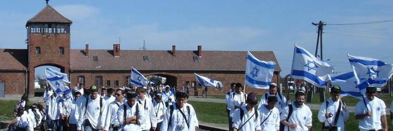 Photo of the March of the Living at Auschwitz