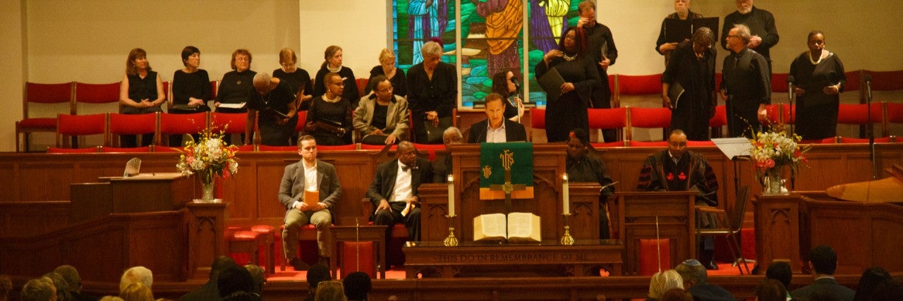 Photo of AJC Westchester/Fairfield's recent multifaith service, "Facing Racism: Bearing Witness and Building Bridges" at the Mt. Hope A.M.E. Zion Church