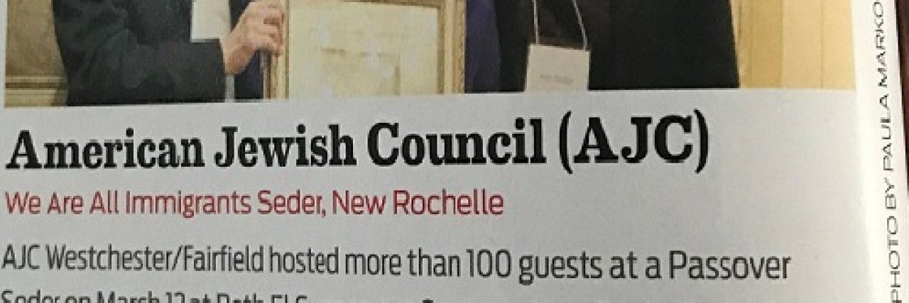 Westchester Magazine We are all Immigrants Seder photo and blurb