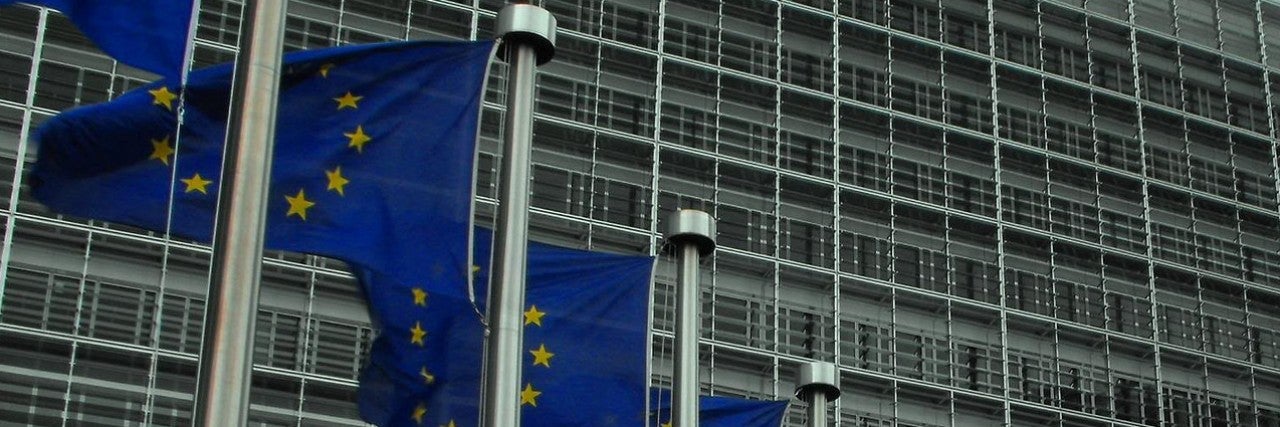 Image of waving EU flags