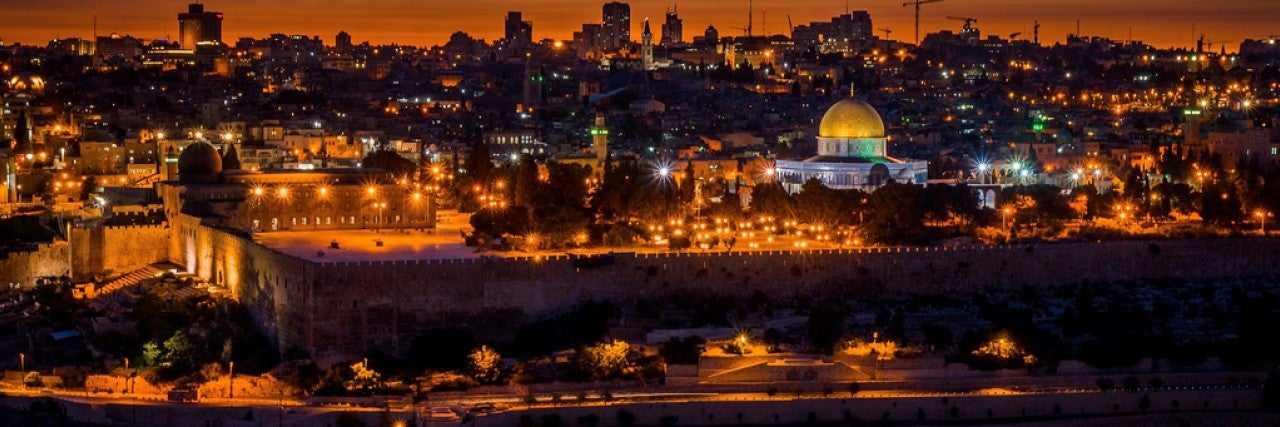 Photo of Jerusalem at dusk