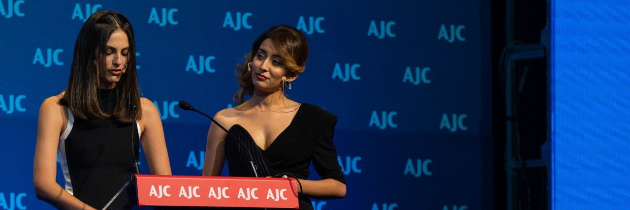Photo of Ms. Israel addresses AJC Global Forum 2018