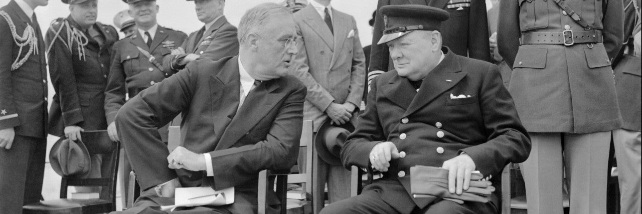 Photo of Franklin Roosevelt and Winston Churchill