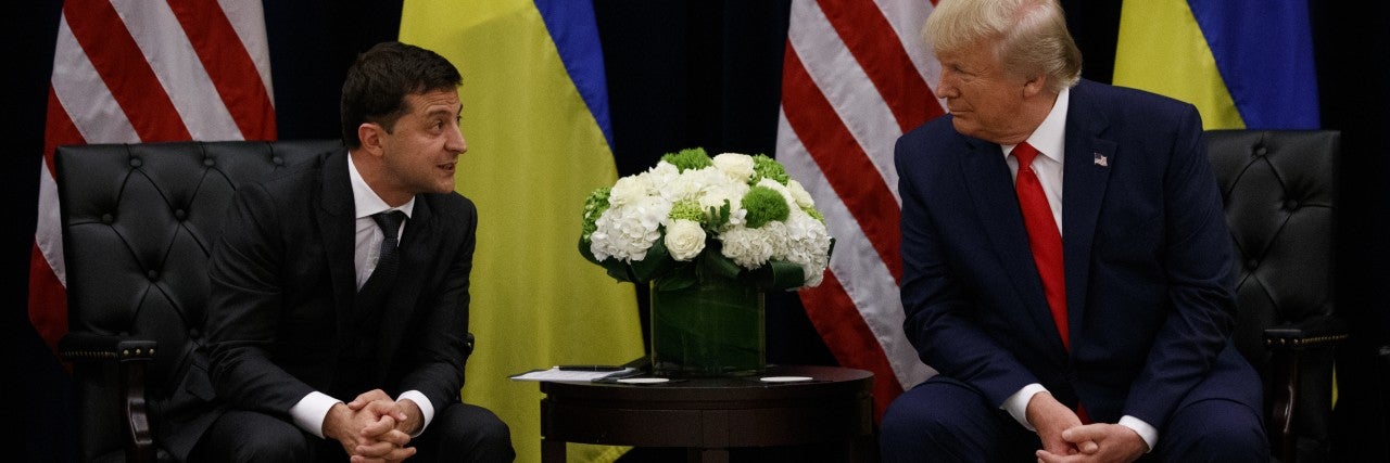 Ukrainian President Volodymyr Zelensky and President Donald Trump
