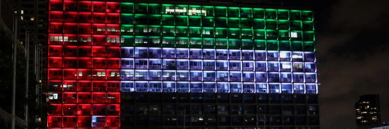 UAE Flag on Tel Aviv City Hall