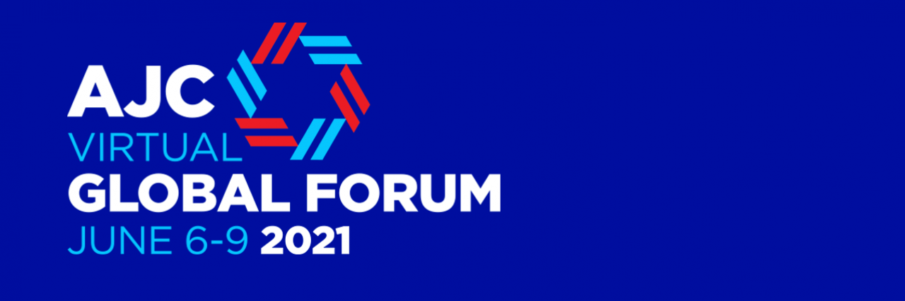 Graphic displaying AJC Virtual Global Forum Logo 2021