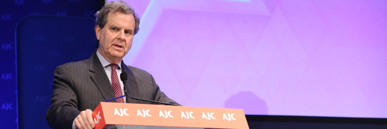 AJC CEO David Harris addressing AJC Global Forum 2022