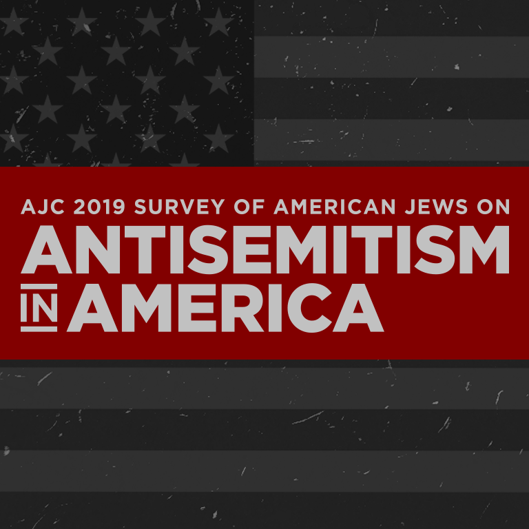 Graphic displaying AJC Survey of American Jews on Antisemitism in America