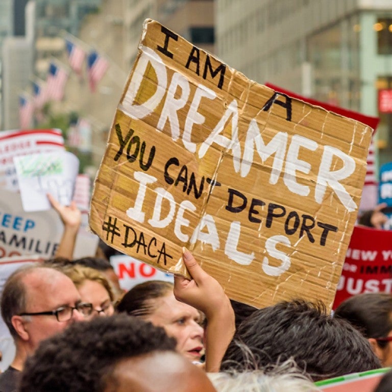Photo of a march in support of the Dream Act