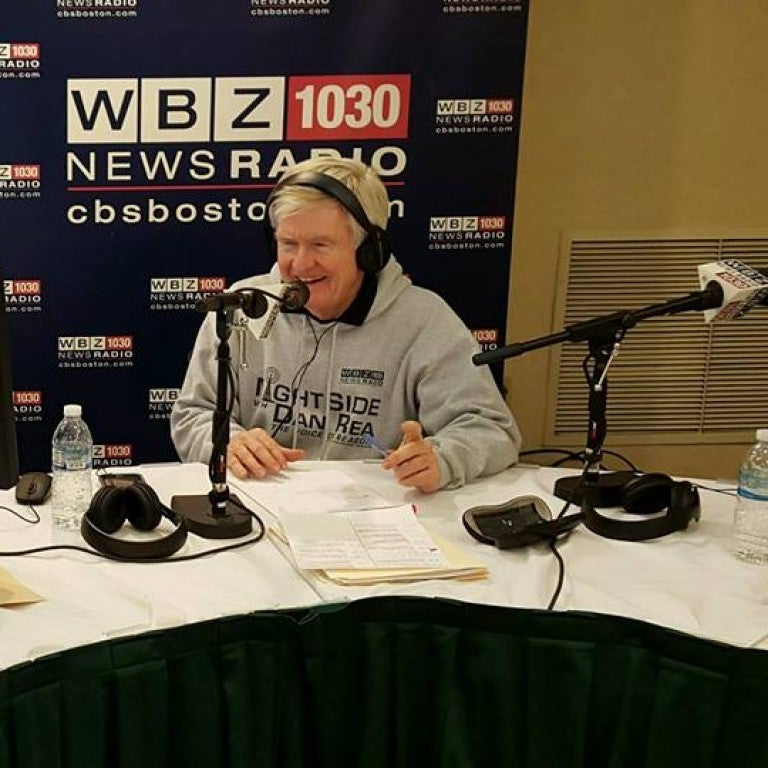Photo of Dan Rea in the WBZ1030 News Radio studio