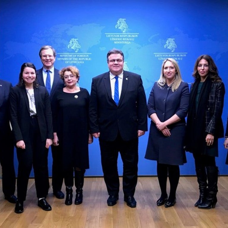 AJC Delegation Meets Lithuania Foreign Minister in Vilnius