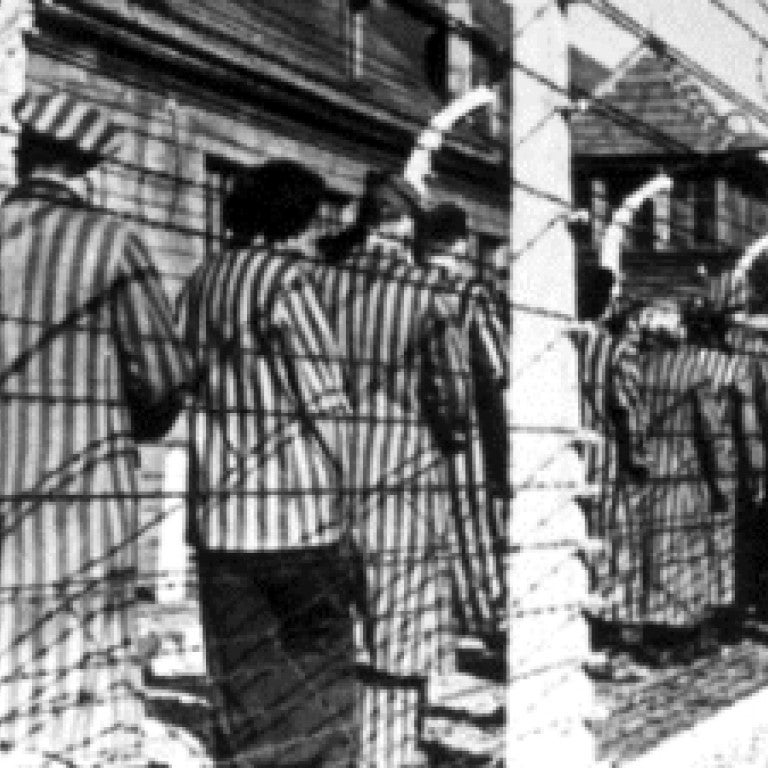 Photo from the Holocaust of Jews in a Concentration Camp