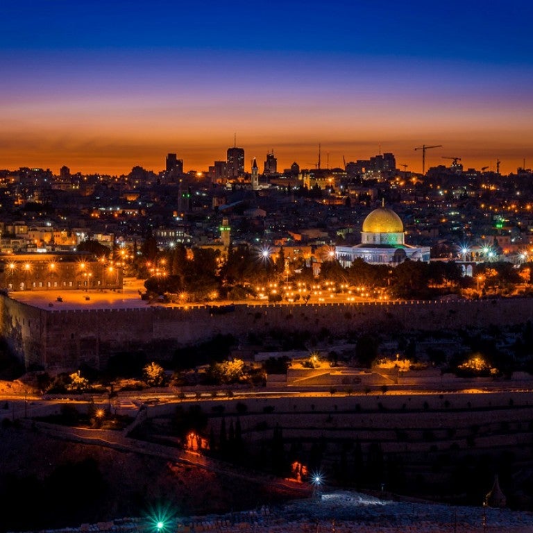 Photo of Jerusalem at dusk