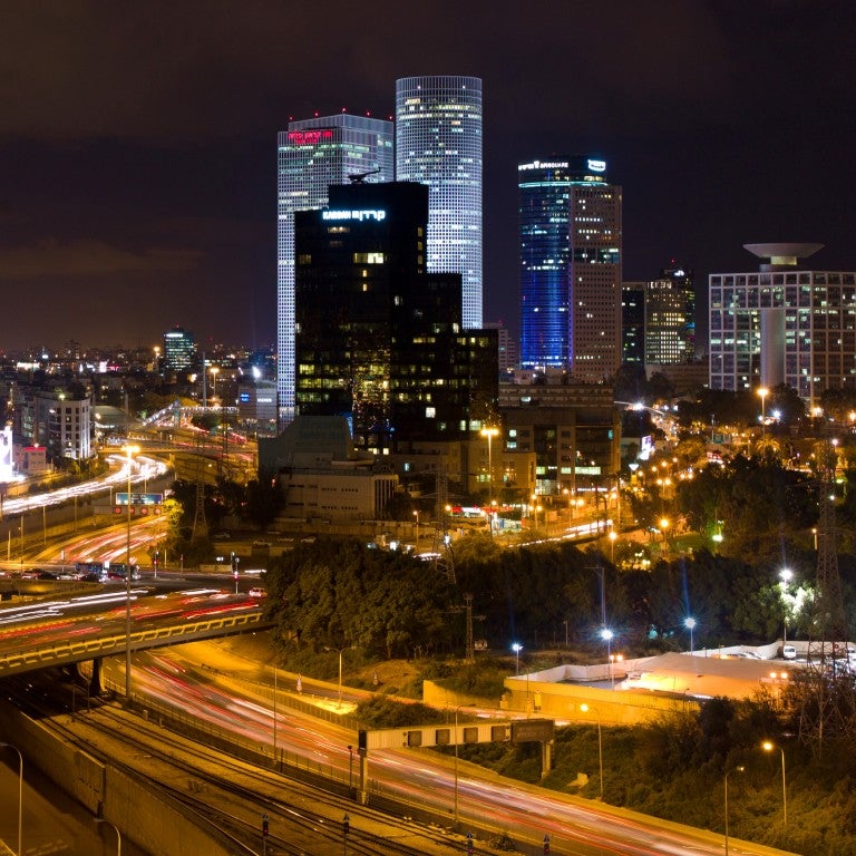 Photo of Tel Aviv at night