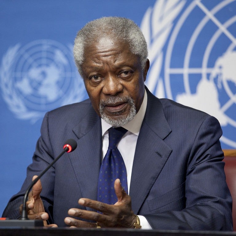 Photo of Kofi Annan at the UN