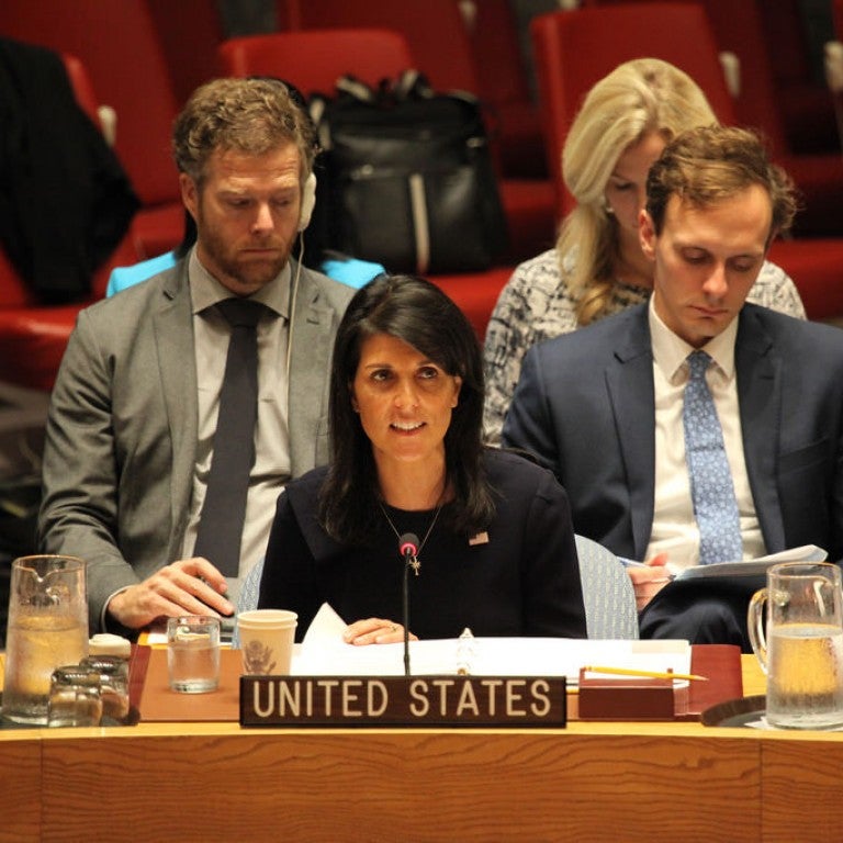 Nikki Haley representing the U.S. at the UN