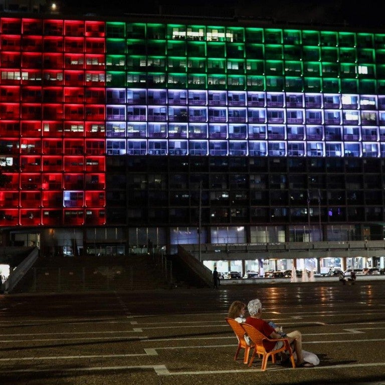 UAE Flag on Tel Aviv City Hall