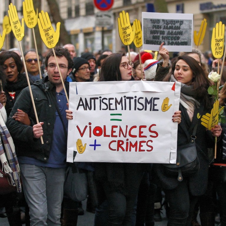 Antisemitism protest in France