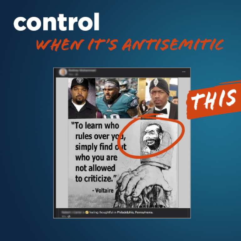 control - This is Antisemitic - Translate Hate
