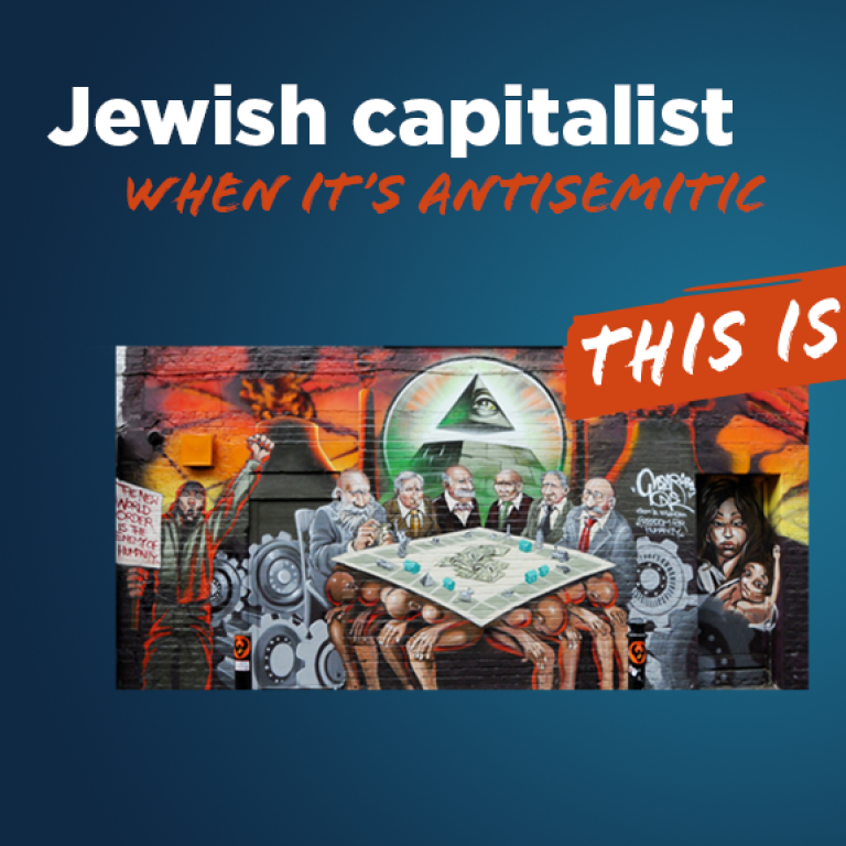 Jewish capitalist  - This is Antisemitic - Translate Hate