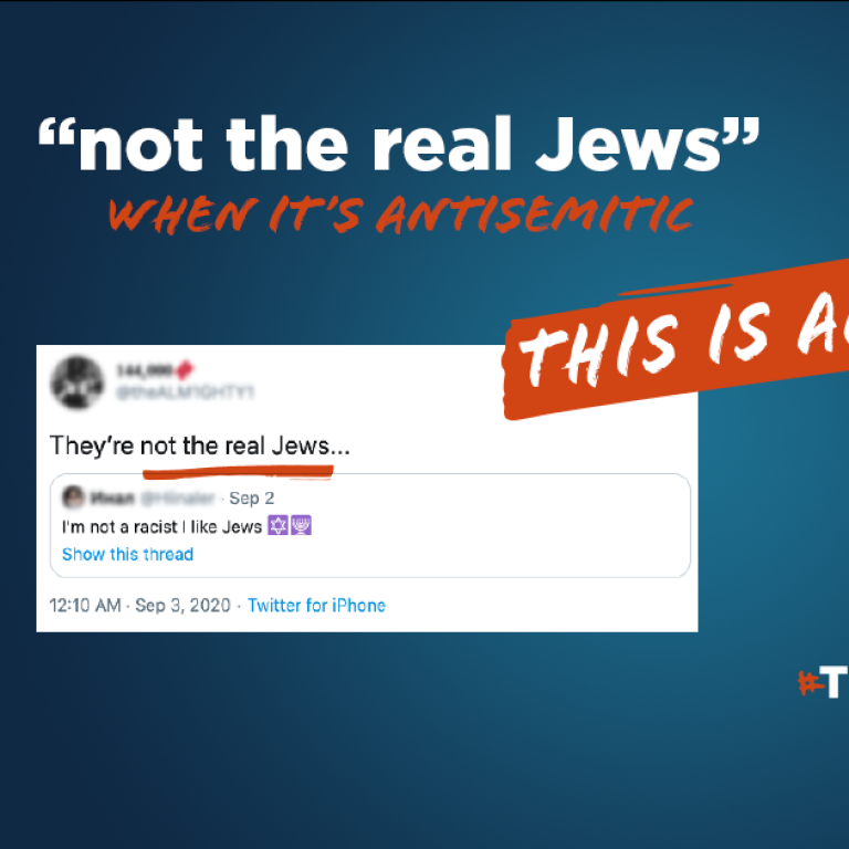 "not the real Jews" - This is Antisemitic - Translate Hate