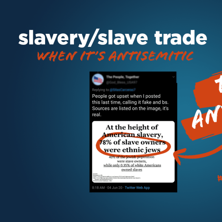 slavery / slave trade - This is Antisemitic - Translate Hate
