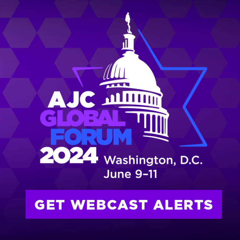 AJC Global Forum 2024 in Washington, D.C. from June 9 - 11 - Get Webcast Alerts
