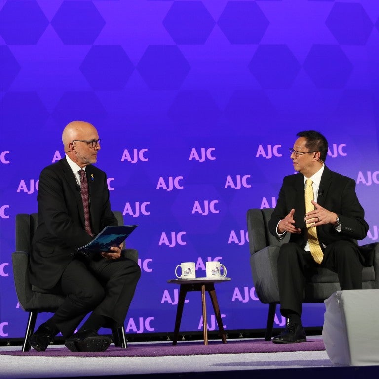 Ted Deutch and Santa Ono at AKC Global Forum 2024